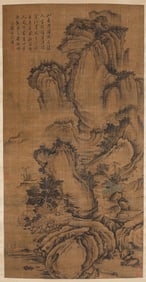 GUO ZHONGSHU (D.977), ATTRIBUTED TO, LANDSCAPE WITH FIGURES