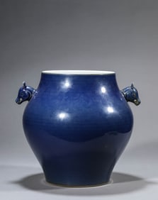 A BLUE-GLAZED JAR