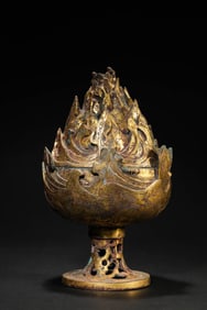 A GILT-BRONZE CENSER