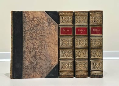 HEINRICH HEINE, WERKE (SELECTED WORKS), 4 VOLS., CONTEMPORARY GERMAN MOROCCO, GERMANY: CIRCA 1900S