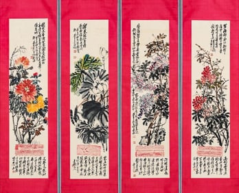 WU CHANGSHUO (1844-1927), ATTRIBUTED TO, FLOWERS