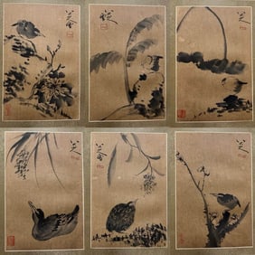 BADA SHANREN (1626-1705), ATTRIBUTED TO, FLOWERS AND BIRDS