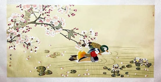 YU JIGAO (B.1932), ATTRIBUTED TO, FLOWERS AND BIRDS