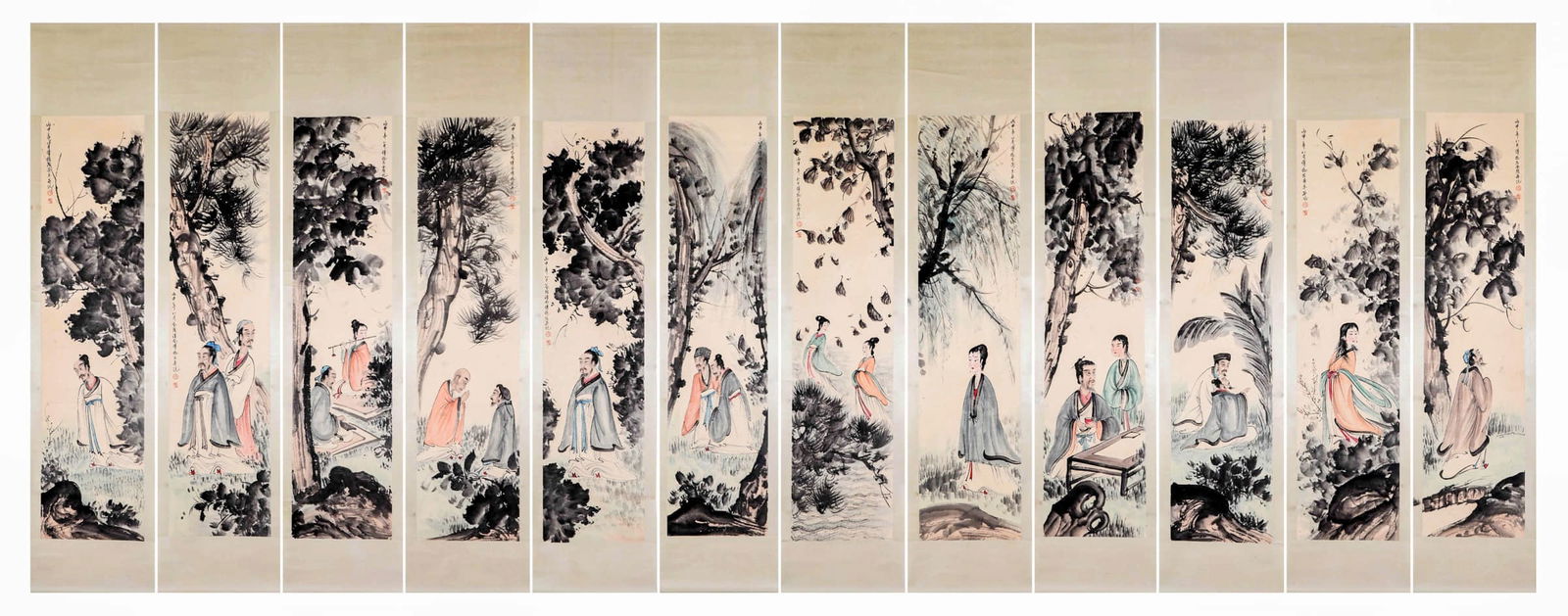 FU BAOSHI (1904-1965), ATTRIBUTED TO, FIGURE: FU BAOSHI (1904-1965), ATTRIBUTED TO, FIGURE Dimensions: Length: 139 cm (54.7 in.), Width: 33 cm (13.0 in.). All measurements are approximate.