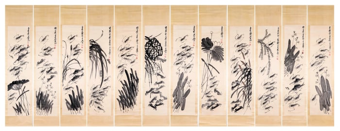 QI BAISHI (1864-1957), ATTRIBUTED TO, SHRIMP