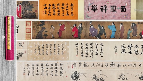 GU HONGZHONG (C. 910-980), ATTRIBUTED TO, DRUNKEN REVELRY IN WEST GARDEN