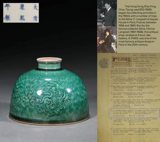 A LANG-TYPE GREEN-GLAZED ‘DRAGON’ JAR