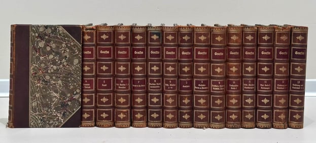 J.W. VON GOETHE, WERKE, 15 VOLS., FULL MOROCCO GILT, GERMANY: CIRCA 1900S