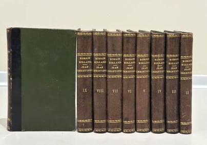 ROMAIN ROLLAND, JEAN-CHRISTOPHE, 9 VOLS., FULL MOROCCO, PARIS: 1913