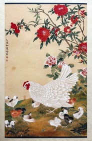 CHEN ZHIFO (1896-1962), ATTRIBUTED TO, FLOWERS AND BIRDS