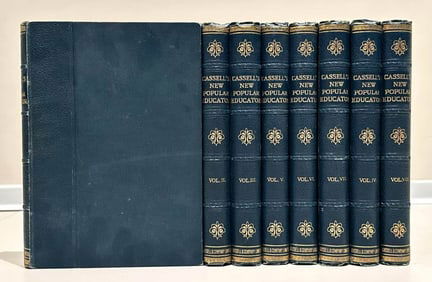 THE NEW POPULAR EDUCATOR, 8 VOLS., FULL MOROCCO GILT, LONDON: 1903