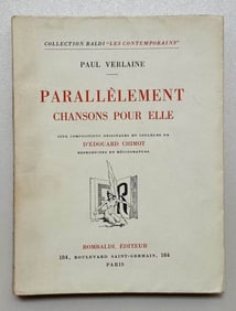 PAUL VERLAINE, PARALLÈLEMENT (POETRY), ORIGINAL WRAPPERS, PARIS: 1936
