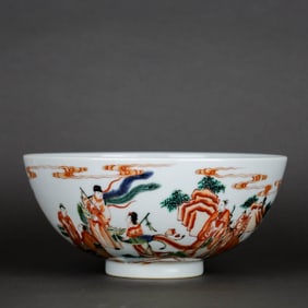 A WUCAI 'BATS, IMMORTALS' BOWL