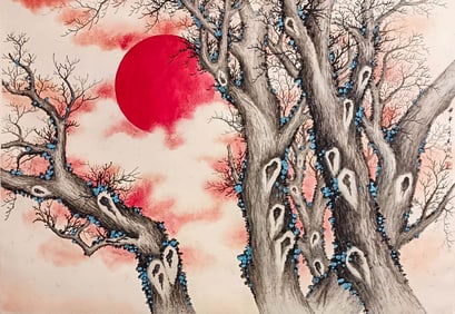 WU HUFAN (1894-1968), ATTRIBUTED TO, RED SUN