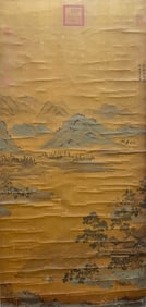 QIU YING (1494-1552), ATTRIBUTED TO, FISHING IN SECLUSION AT LOTUS STREAM