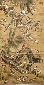EMPEROR HUIZONG (1082-1135), ATTRIBUTED TO, HUNDRED BIRDS