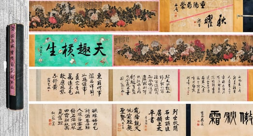 QIAN WEICHENG (1720-1772), ATTRIBUTED TO, CHRYSANTHEMUMS IN BLOOM
