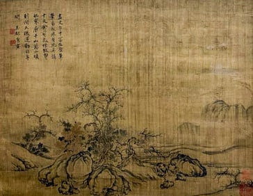 TANG YIN (1470-1524), ATTRIBUTED TO, WITHERED TREES IN COLD FOREST