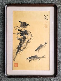 BADA SHANREN (1626-1705), ATTRIBUTED TO, COLD SPARROWS AND TWIN FISH