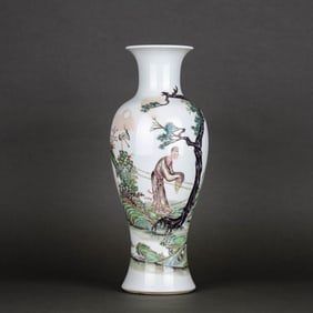 A FAMILLE ROSE 'FIGURES' VASE