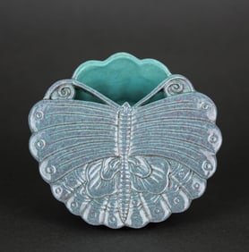 A FLAMBE-GLAZED 'BUTTERFLY' WATER DROPPER