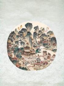 PU RU (1896-1963), ATTRIBUTED TO, PAVILION AND IMMORTAL ABODE