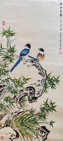 TIAN SHIGUANG (1916-1999), ATTRIBUTED TO, FLOWERS AND BIRDS