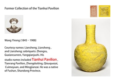 A YELLOW-GLAZED 'CLOUD AND DRAGON' GLOBULAR VASE