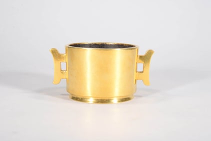 A GILT COPPER CENSER