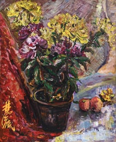 LIN FENGMIAN (1900-1991), ATTRIBUTED TO, CHRYSANTHEMUMS