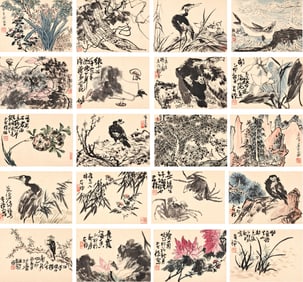 LI KUCHAN (1899-1983), ATTRIBUTED TO, FLOWERS AND BIRDS