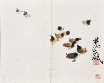 LIN FENGMIAN (1900-1991), ATTRIBUTED TO, CHICKS