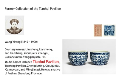A PAIR OF BLUE-AND-WHITE 'FLOWERS, FORTUNE AND SHOU' BOWL