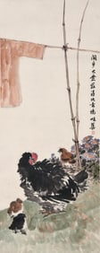 GUO WEIQU (1908-1971), ATTRIBUTED TO, FLOWERS AND BIRDS
