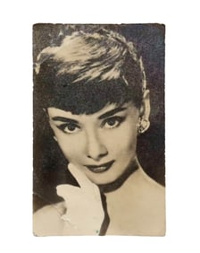 AUDREY HEPBURN SIGNED FILM STILL FROM ROMAN HOLIDAY