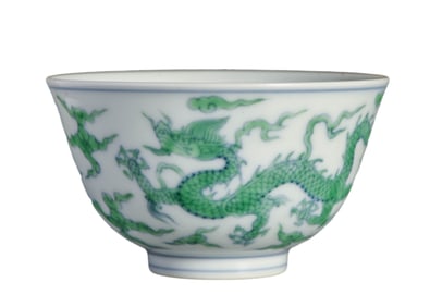 A DOUCAI 'DRAGON' CUP