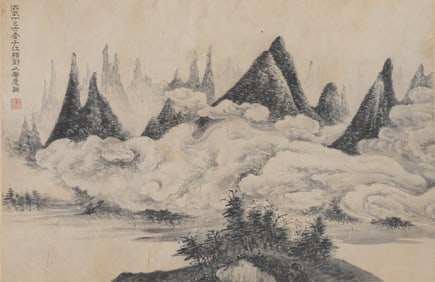 FANG CONGYI (C.1302-1393), ATTRIBUTED TO, LANDSCAPE
