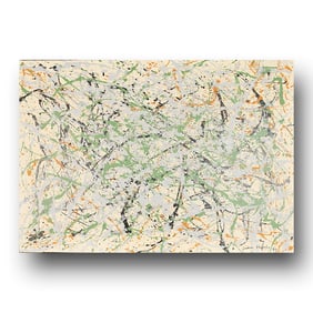 JACKSON POLLOCK (B.1912-D.1956),ATTRIBUTED TO,ACRYLIC ON CANVAS