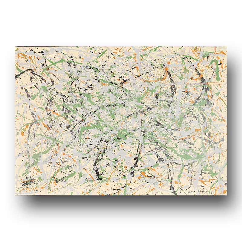 JACKSON POLLOCK (B.1912-D.1956),ATTRIBUTED TO,ACRYLIC ON CANVAS: JACKSON POLLOCK (B.1912-D.1956),ATTRIBUTED TO,ACRYLIC ON CANVAS Dimensions: Length: 51 3/4 in. (131.4 cm), Width: 35 1/2 in. (90.2 cm).