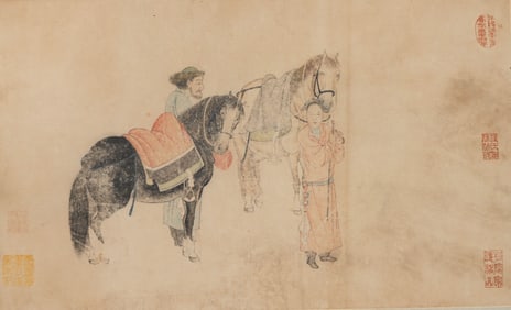 ANONYMOUS, HORSE AND RIDER