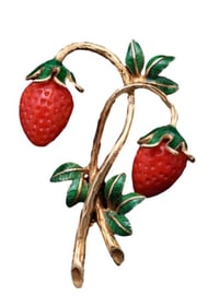 TIFFANY & CO. STRAWBERRY MOTIF BROOCH