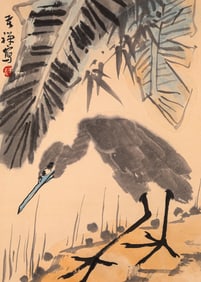 LI KUCHAN (1899-1983), ATTRIBUTED TO, FLOWER AND BIRD