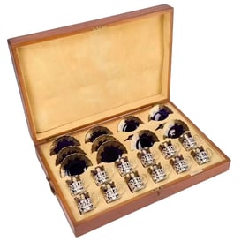 BRITISH AYNSLEY BONE CHINA SILVER-PLATED COFFEE SET