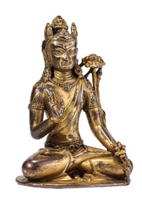 MALA DYNASTY STYLE AVALOKITESVARA BODHISATTVA STATUE