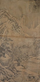 HUANG GONGWANG (1269-1354), ATTRIBUTED TO, FIGURE AND LANDSCAPE