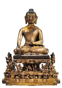 A TIBETAN GUGE STYLE SHAKYAMUNI BUDDHA FIGURE