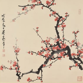 DONG SHOUPING (1904-1997), ATTRIBUTED TO, PLUM BLOSSOMS