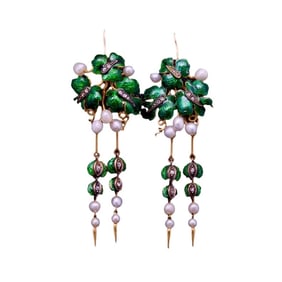 18K GOLD DAY-TO-NIGHT PENANNULAR EARRINGS
