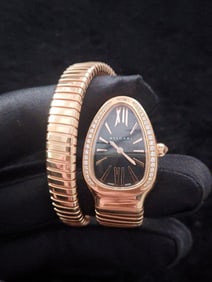 BULGARI 18K GOLD DIAMOND "SERPENTI" WRISTWATCH