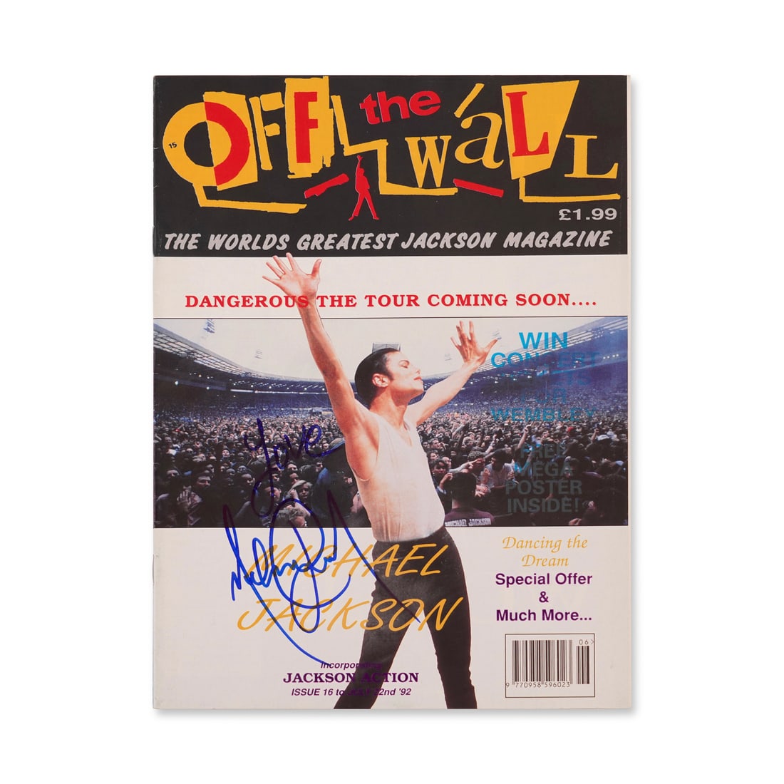 MICHAEL JACKSON SIGNED "OFF THE WALL" MAGAZINE (1992) (1 of 5)